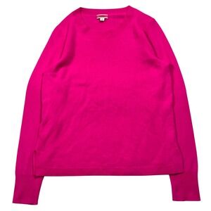 J Crew Crewneck Sweater Cashmere Pink Long Sleeve Casual Knit Womens Small